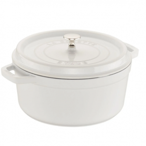 STAUB LA COCOTTE  26厘米圆形铸铁 锅 - 纯白色