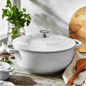 STAUB LA COCOTTE  24厘米圆形铸铁锅 - 纯白