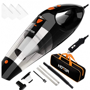 Extra $5 off Car Vacuum High Power, HOTOR Portable Car Vacuum DC 12V 16.4 Ft @Amazon