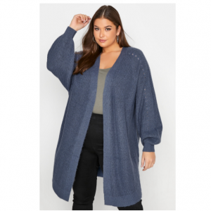 Yours Clothing Curve Blue 针织开衫