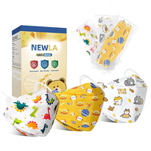 NEWLA 30 片独立包装 儿童一次性防护四层口罩 4到12岁孩子可用