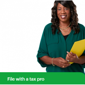 File with a tax pro from $80 @H&R Block At Home