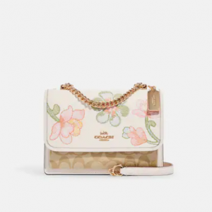 50% Off Coach Klare Crossbody In Signature Canvas With Floral Embroidery