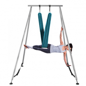 便携式空中瑜伽架空中秋千架钢管带 236 英寸弹力织物