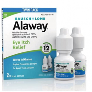 Allergy Eye Itch Relief Eye Drops by Alaway, Antihistamine, 10 mL (Pack of 2) @ Amazon