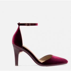The D'Orsay Burgundy Velvet Stiletto 4 丝绒尖头高跟鞋