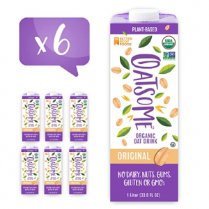 Oatsome Organic Oat Milk, 6 Count 1-Liter Cartons @ Amazon