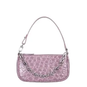  By Far Croco Embossed Mini Rachel Bag Sale @ CETTIRE