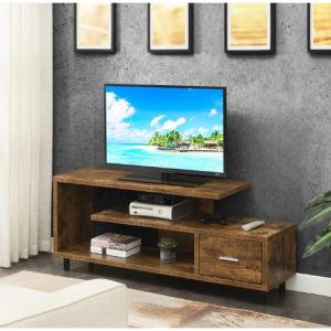 Seal II 单抽屉 60 英寸电视柜，带搁板，肉豆蔻木饰面