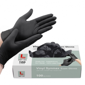 Squish Medical Synmax Vinyl Exam Gloves Latex Free, Large,100PCS/Box @ Amazon