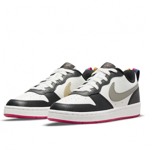 Rack Room Shoes官網 Nike Court Borough 2 白黑銀大童款板鞋熱賣  