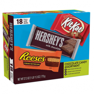 Hershey's, KIT KAT and Reese's Assorted Milk Chocolate Candy, (18 ct) @ Amazon