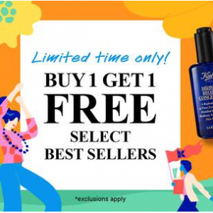 Final Hours! Buy 1 Get 1 Free Select Best Sellers @ Kiehl's