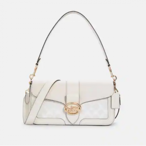 60% Off Coach Georgie Shoulder Bag In Signature Canvas @ Coach Outlet