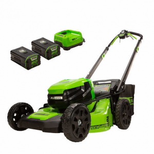 $100 OFF Greenworks 80V Mower With Two 4AH Batteries and Rapid Charger