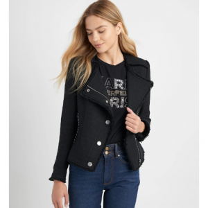 Karl Lagerfeld Paris Tweed Moto 女士夹克