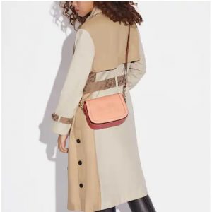 65% Off Saddle Bag In Colorblock With Horse And Carriage @ Coach Outlet