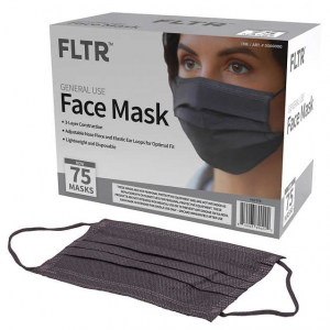 FLTR General Use Face Mask, 75 Black Disposable Masks @ Costco