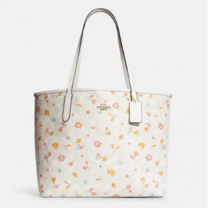 70% Off Coach City Tote In Signature Canvas With Mystical Floral Print @ Coach Outlet