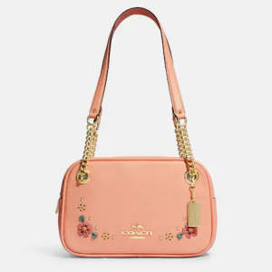 Coach Cammie Chain Shoulder Bag With Floral Whipstitch Sale @ COACH Outlet