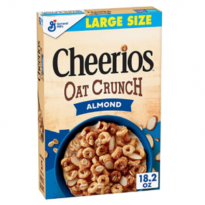 Cheerios Oat Crunch Almond Breakfast Cereal, 18.2 oz @ Amazon
