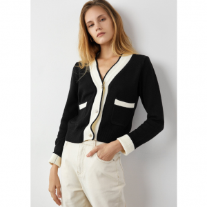 J.ING Adelyn Black Pocketed Cardigan