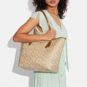 63% Off Coach City Tote In Signature Canvas @ Coach Outlet