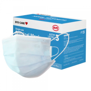 BYD Care Level 3 Surgical Masks, Adult, One Size, Blue, Box Of 50 @ Office Depot and OfficeMax