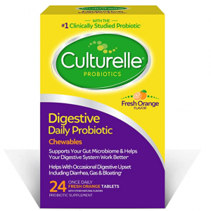 Culturelle Digestive Health Daily Probiotic Chewables, 10 Billion CFU’s, 24 Count @ Amazon