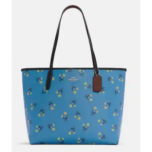 70% OFF Coach City Tote With Floral Bow Print