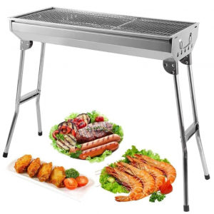 Uten Stainless Steel Camping Grill, Portable BBQ Grill Large Folding Barbecue Grill