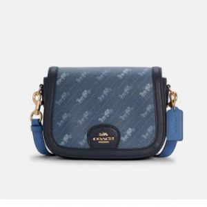 70% Off Saddle Bag With Horse And Carriage Dot Print Sale @ COACH Outlet