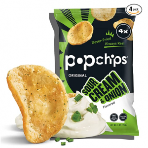 Popchips 酸奶油洋蔥口味薯片 5oz x 4 包 @ Amazon
