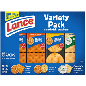 Lance Sandwich Crackers, Variety Pack - 8 Count @ Amazon