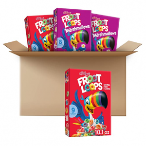 Kellogg's Froot Loops Kids Breakfast Cereal, Variety Pack, 4 Boxes @ Amazon