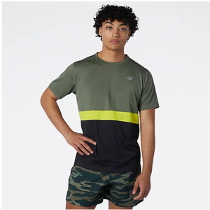 New Balance Striped Accelerate Short Sleeve