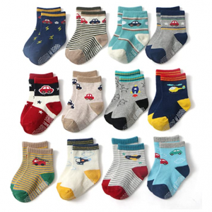 35% OFF Hlpha Non Slip Toddler Socks For Baby Infants Kids Boys Girls ,12 pairs