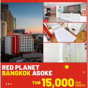 Bangkok Asoke for THB 15,000 per month @Red Planet Hotels