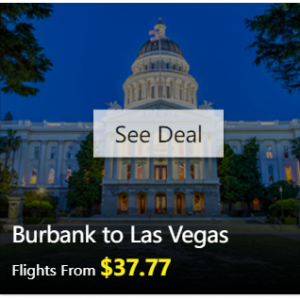 Burbank to Las Vegas from $38.97 @iCheapFlight