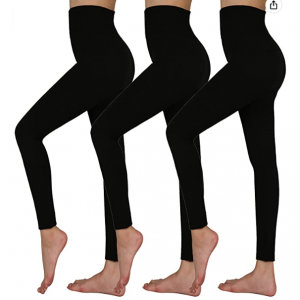 50% OFF TRIUNION 3 Pack Thermal Fleece Lined Leggings Women