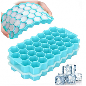 TeaRoo 硅胶带盖冰格2个 @ Amazon	