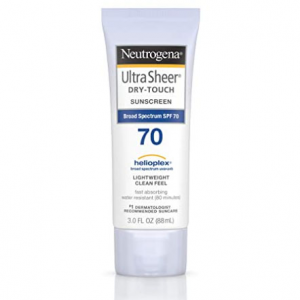 Neutrogena Ultra Sheer Dry-Touch Water Resistant Sunscreen Lotion SPF70 3 Fl Oz @ Amazon