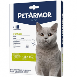 PetArmor 猫咪体外驱跳蚤、蜱虫剂 3剂 @ Amazon