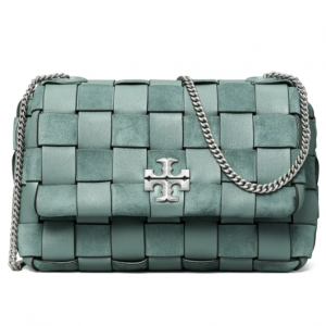 30% OFF TORY BURCH Kira Small Woven Leather Shoulder Bag 
