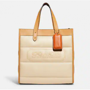 Coach Field Tote With Colorblock Quilting And Coach Badge Sale @ Coach