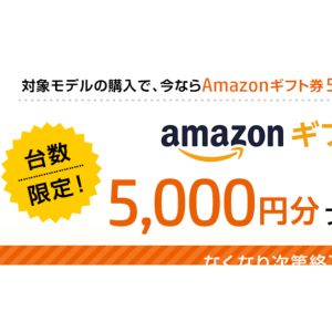Amazonギフト券5,000円分プレゼントキャンペーン！