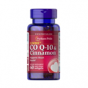Puritan's Pride Q-SORB™ Co Q-10 & Cinnamon 120 mg/1000 mg 60 Rapid Release Softgels