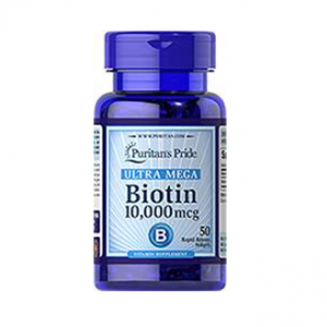 Puritan's Pride Biotin 10,000 mcg 50 Softgels