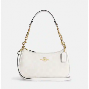 55% Off Teri Shoulder Bag In Signature Canvas @ Coach Outlet CA