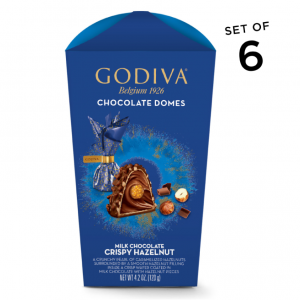 Milk Chocolate Crispy Hazelnut Domes, Set of 6, 4.2 oz each